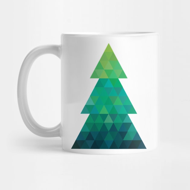 Triangle Christmas Tree Art by SpaceAlienTees